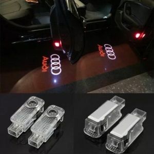 2Pcs Audi door lights with logo Door Welcome LED Lights